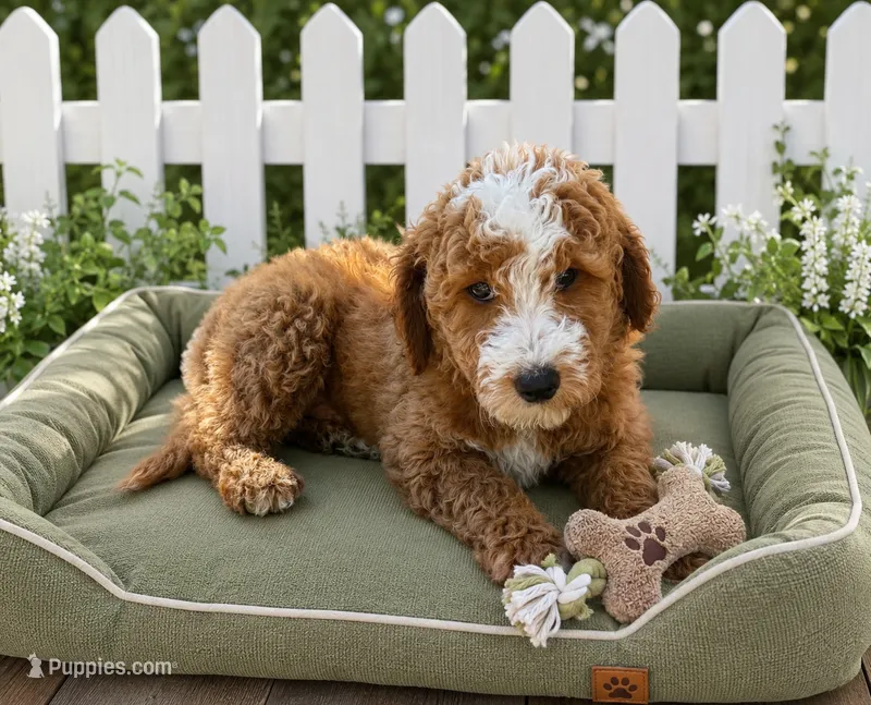 Cooper – Miniature Goldendoodle puppy for sale in Mosinee, WI