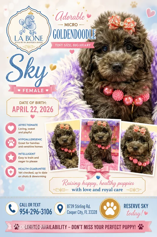 sky – Miniature Goldendoodle puppy for sale in Cooper City, FL