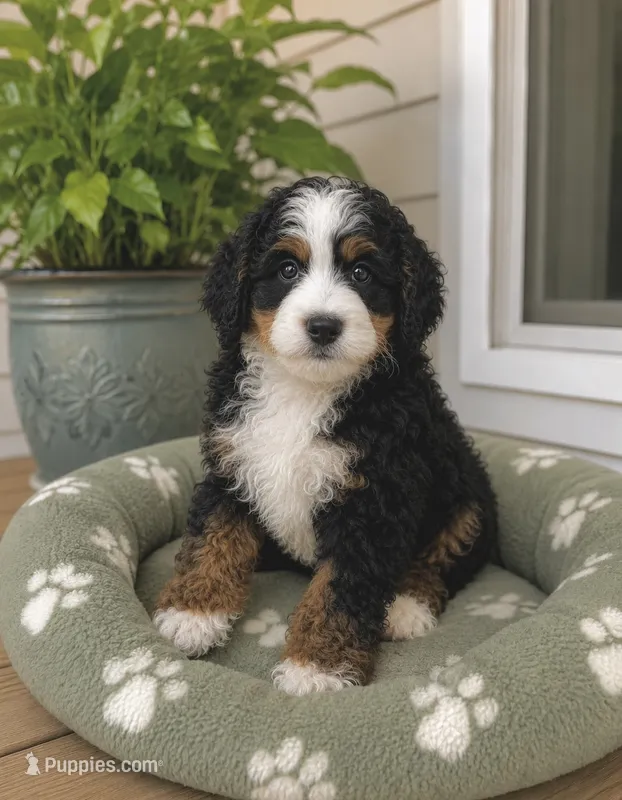 Baxter – Miniature Bernedoodle puppy for sale in Gurnee, IL