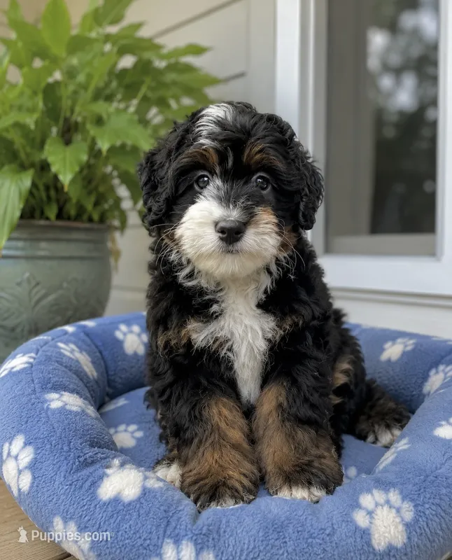 Benji – Miniature Bernedoodle puppy for sale in Gurnee, IL