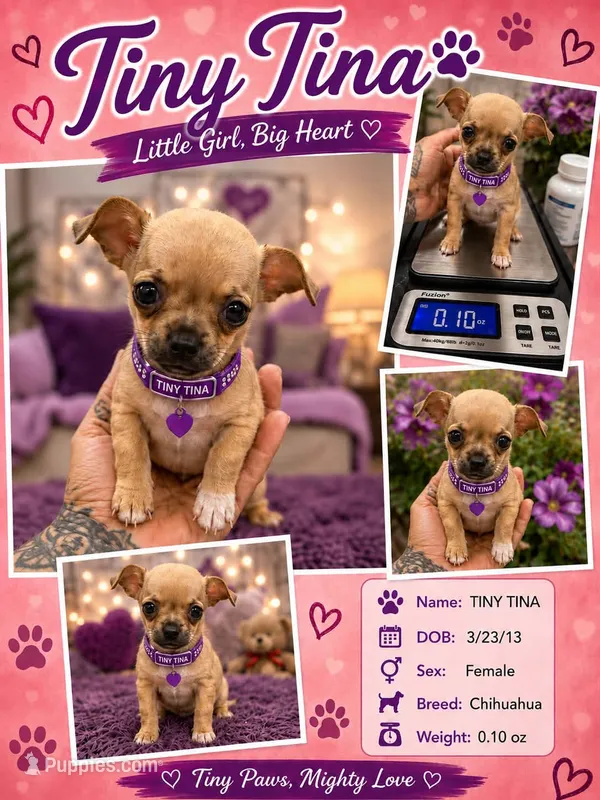 TINY TINA, a female Chihuahua for sale in Cypress, TX – 1 of 1