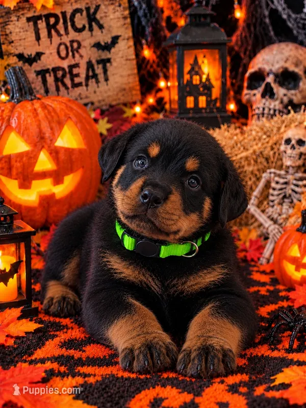 Green collar  – Rottweiler puppy for sale in Hudson, FL