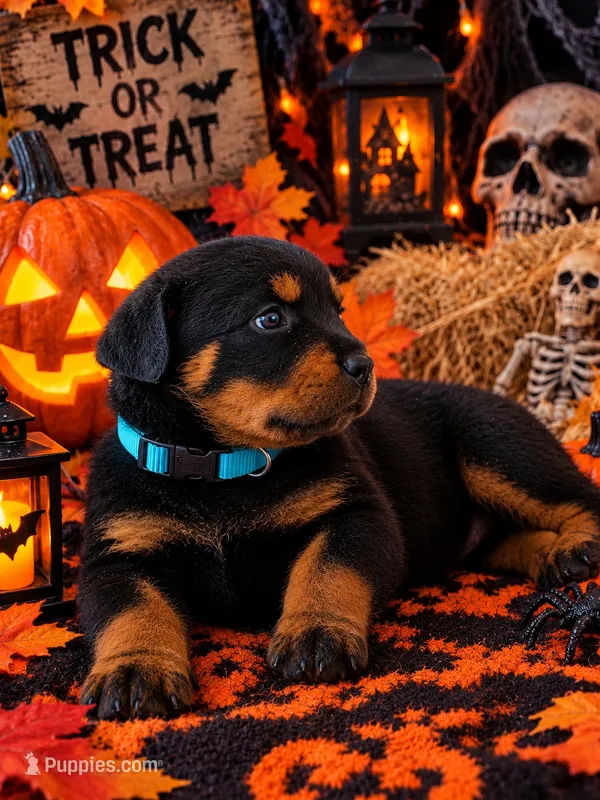 Light blue collar – Rottweiler puppy for sale in Hudson, FL