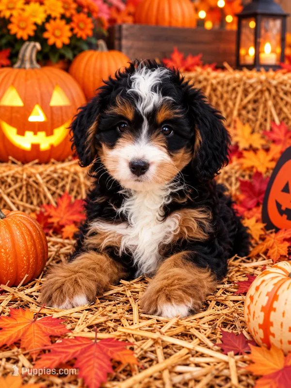 Quinn  – Miniature Bernedoodle puppy for sale in Loxahatchee, FL