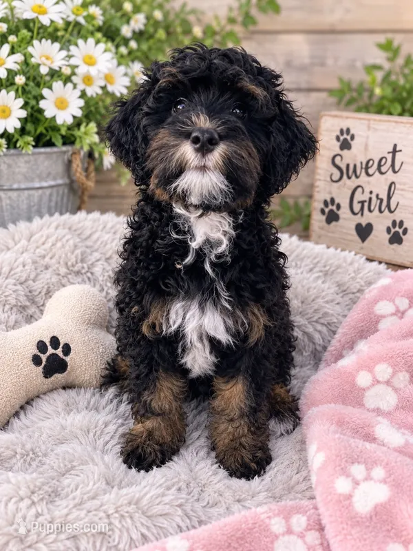 Zoey  – Poodle - Miniature , Miniature Bernedoodle puppy for sale in Port Charlotte, FL