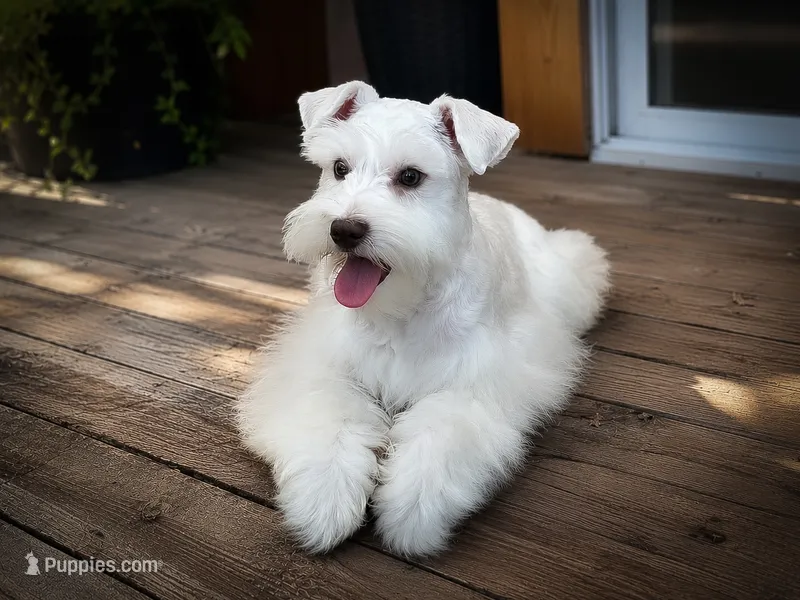 AJAX- WH Choc Full AKC  – Miniature Schnauzer puppy for sale in Tremonton, UT