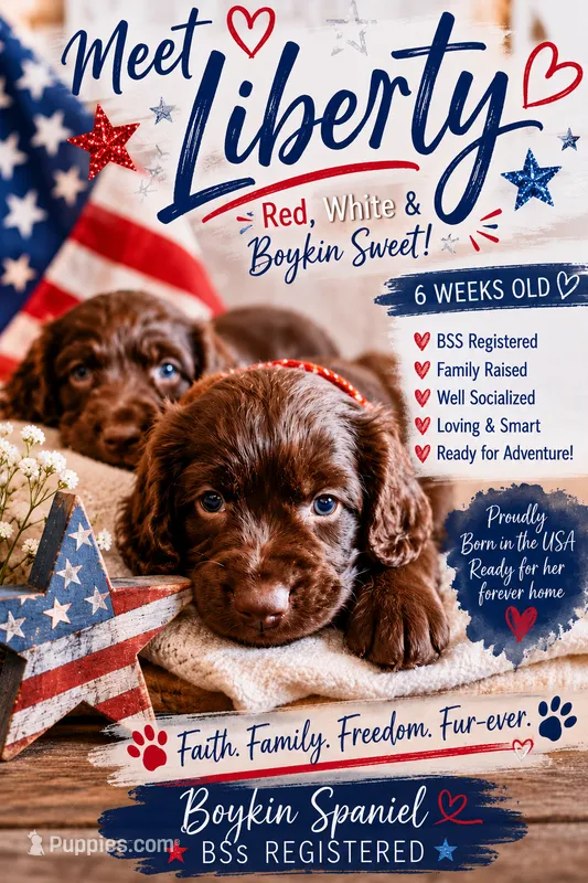 Liberty, a female Boykin Spaniel for sale in Greenwood, AR – 1 of 10