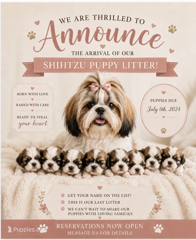 Puppies due – Shih Tzu puppy for sale in Fork, SC