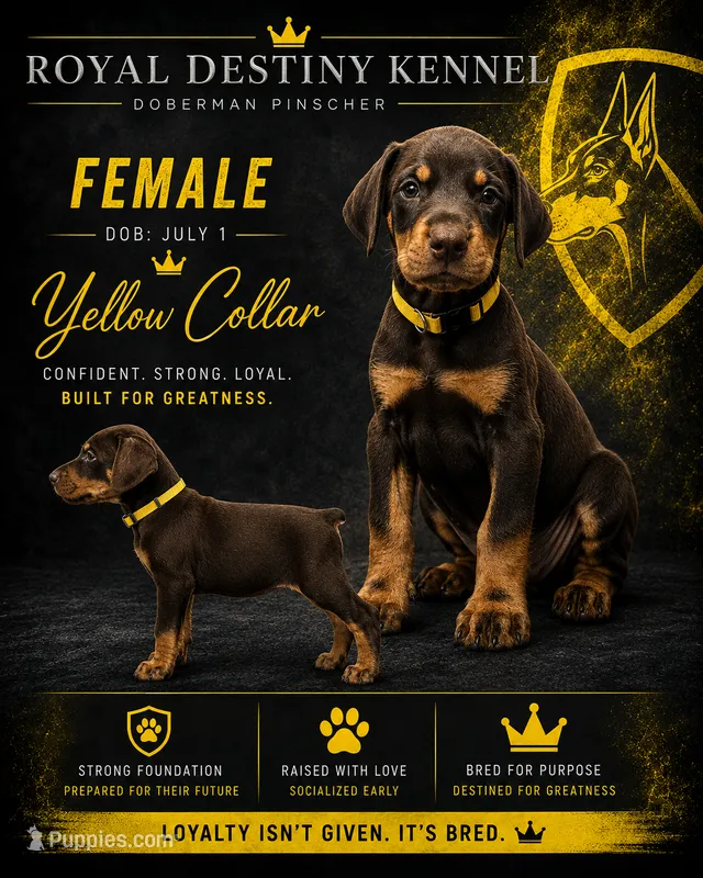 Yellow Dobie  – Doberman Pinscher puppy for sale in Ludowici, GA