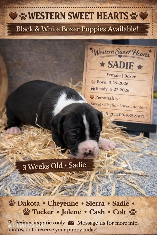 Sadie- AKC-Female – Boxer puppy for sale in Turlock, CA