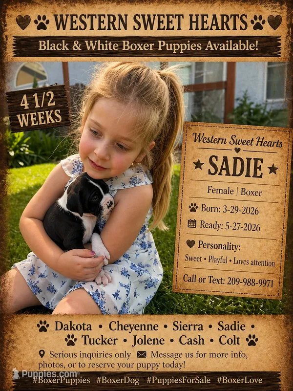 Sadie- AKC-Female – Boxer puppy for sale in Turlock, CA