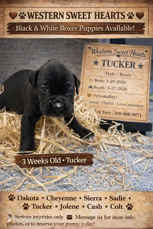 Tucker- AKC-Male – Boxer puppy for sale in Turlock, CA