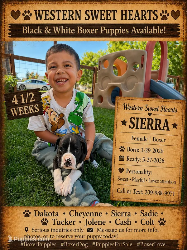 Sierra- AKC-Female – Boxer puppy for sale in Turlock, CA