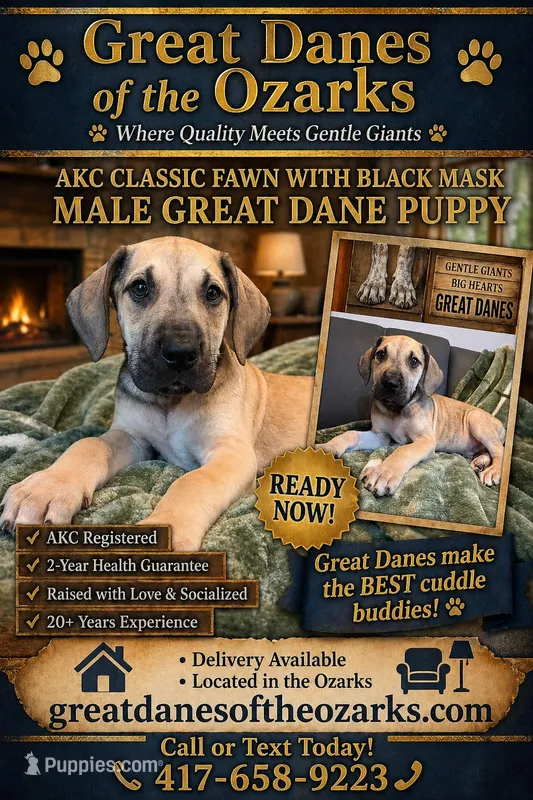 Classic Fawn – Great Dane puppy for sale in Joplin, MO