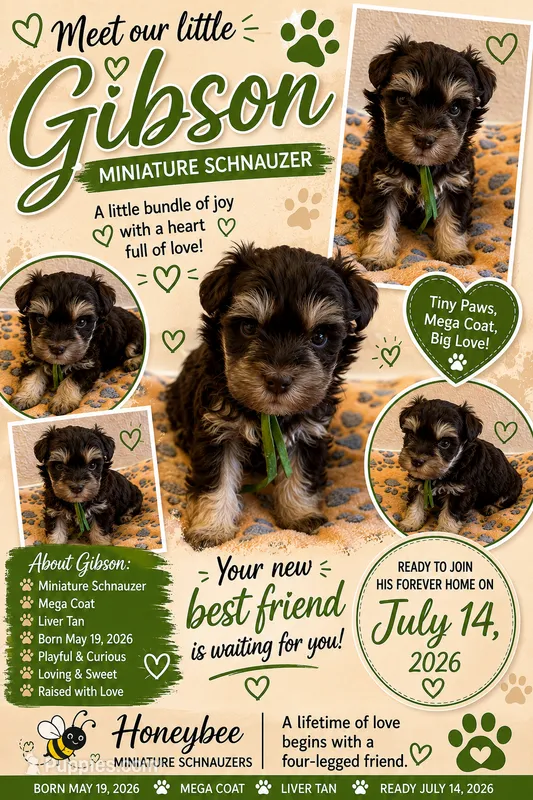 Gibson  – Miniature Schnauzer puppy for sale in Lancaster, CA