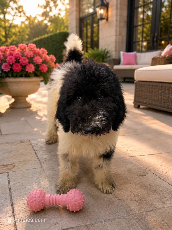 Emory Orange Collar Poo – Poodle - Multi-Colored Standard puppy for sale in Carrollton, GA