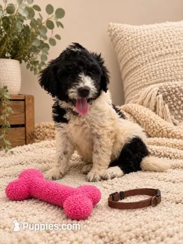Piper - Brown Collar – Pyredoodle puppy for sale in Carrollton, GA