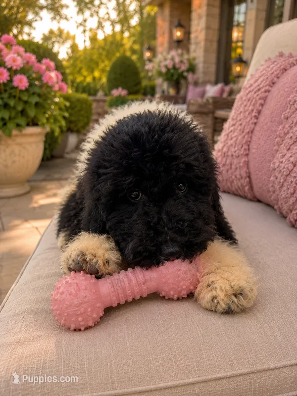 Hank Brown Collar Poo – Poodle - Multi-Colored Standard puppy for sale in Carrollton, GA