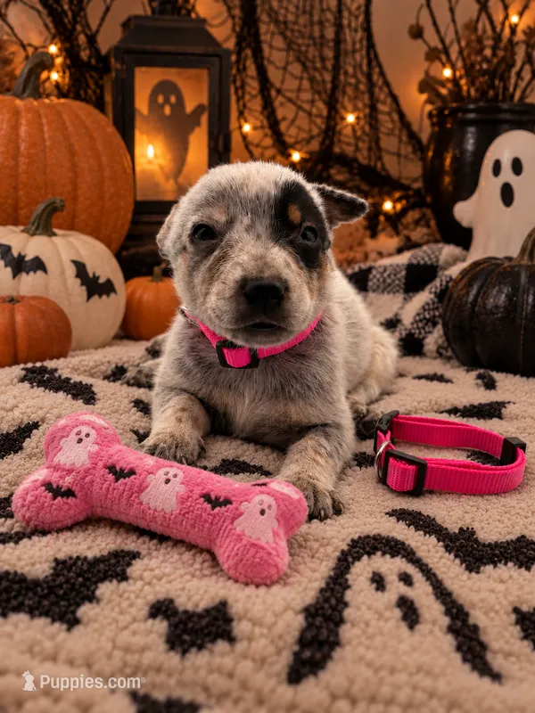 Priscilla - Pink Collar – Australian Cattle Dog puppy for sale in Carrollton, GA