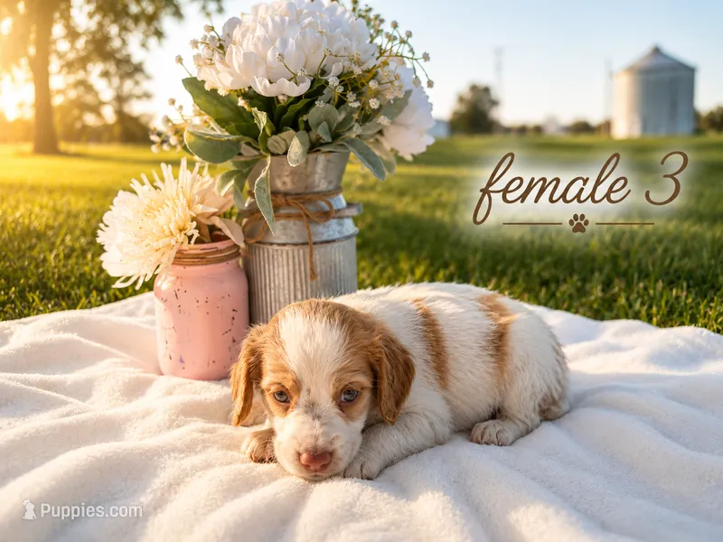 Female 3 – French Brittany puppy for sale in Screven, GA