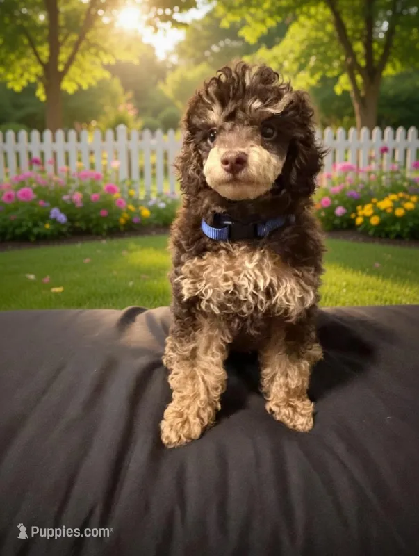 IVDD/CDPA🧬 Clear AKC Brown Phantom , a male Poodle - Miniature  for sale in Dallas, TX – Photo 1 of 6