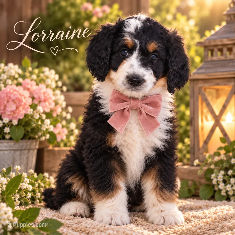 Lorraine – Miniature Bernedoodle puppy for sale in North Adams, MI