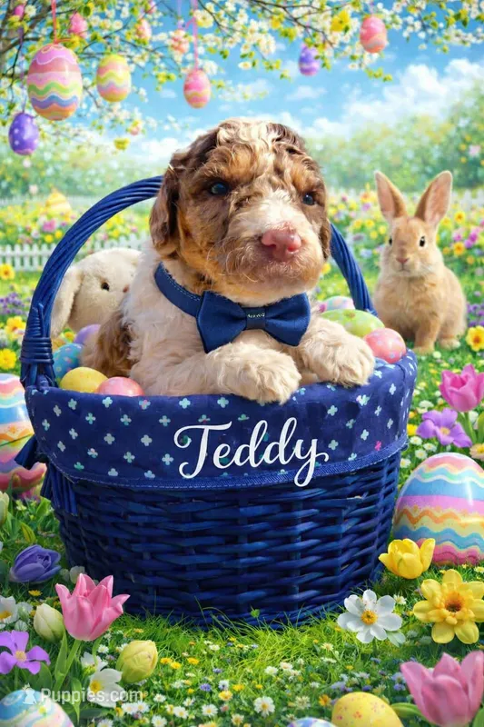 Teddy – Poodle - Multi-Colored Standard puppy for sale in North Adams, MI