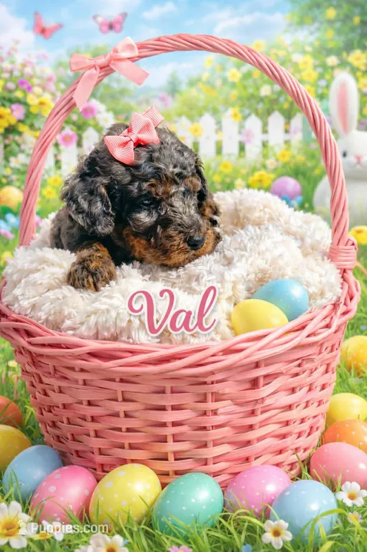 Val – Poodle - Multi-Colored Standard puppy for sale in North Adams, MI