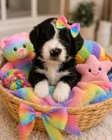 Rhea, a female Bernedoodle for sale in New Port Richey, FL – 2 of 3
