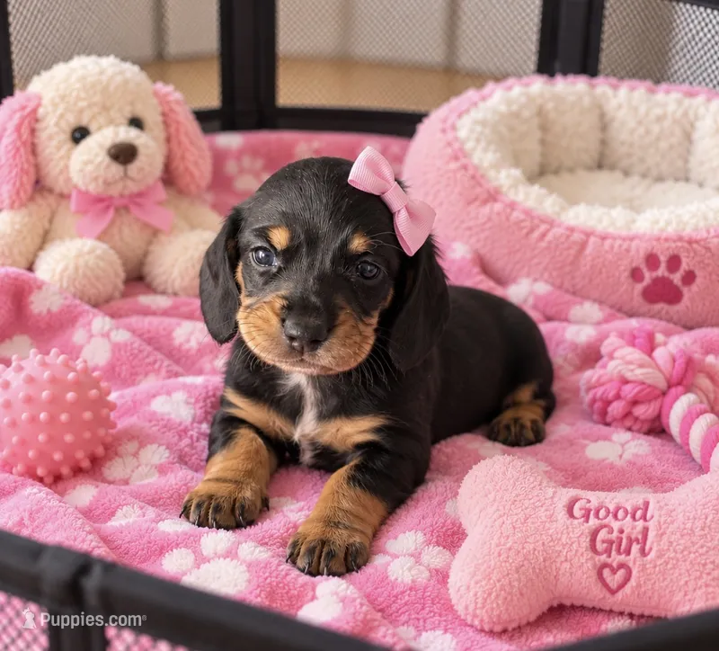 Zaia Smooth coat – Miniature Dachshund puppy for sale in New Port Richey, FL