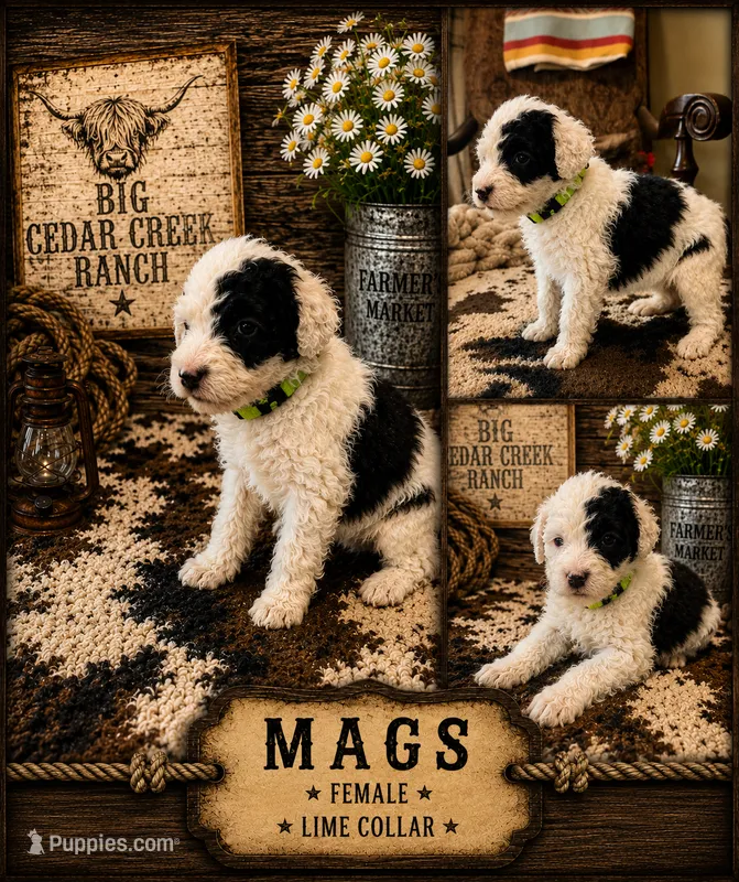 Mags – Old English Sheepdog, Sheepadoodle puppy for sale in Tryon, OK