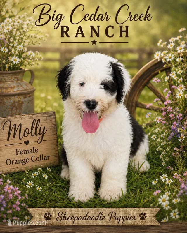 Molly – Old English Sheepdog, Sheepadoodle puppy for sale in Tryon, OK