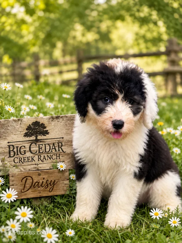Daisy  – Old English Sheepdog, Sheepadoodle puppy for sale in Tryon, OK