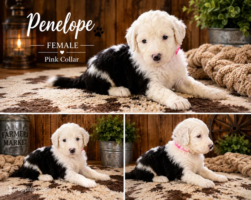 Penelope – Old English Sheepdog, Sheepadoodle puppy for sale in Tryon, OK