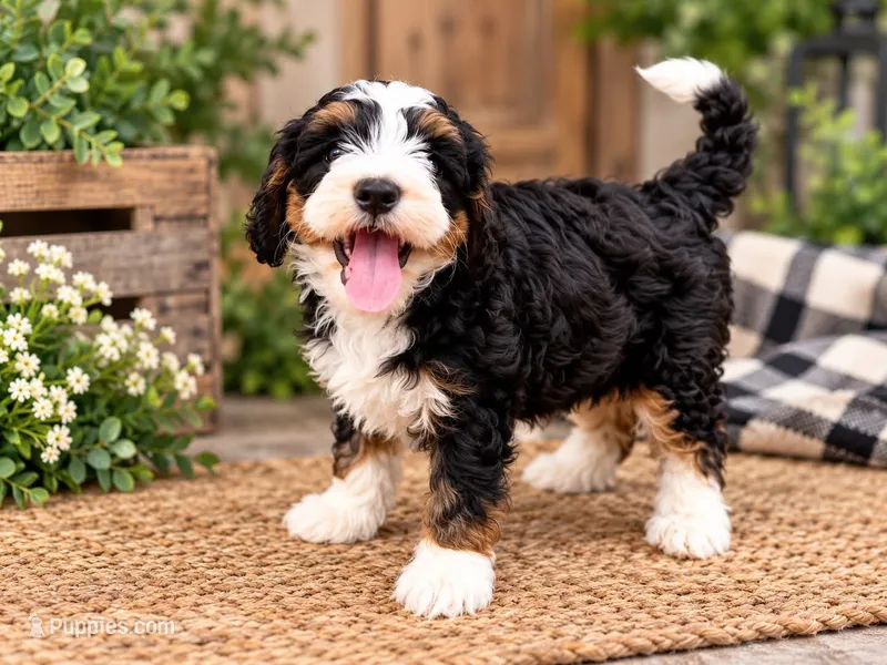 Wrangler  – Miniature Bernedoodle puppy for sale in Exeter, MO