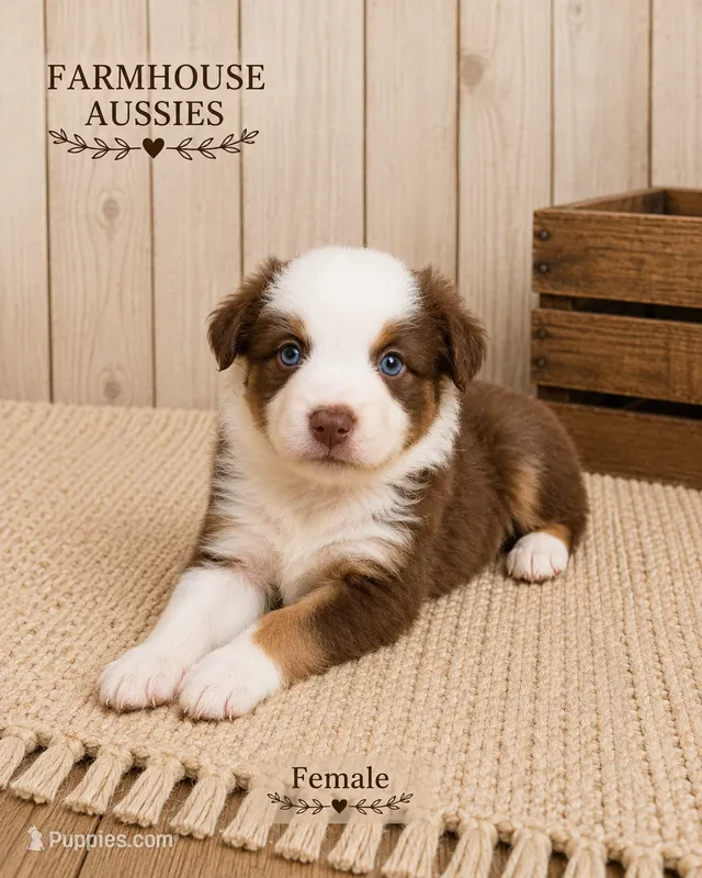 Australian shepherd red tri female  – Australian Shepherd puppy for sale in Modesto, CA