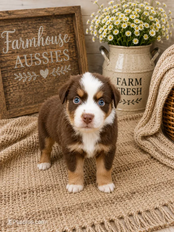AKC Australian shepherd red tri male – Australian Shepherd puppy for sale in Modesto, CA
