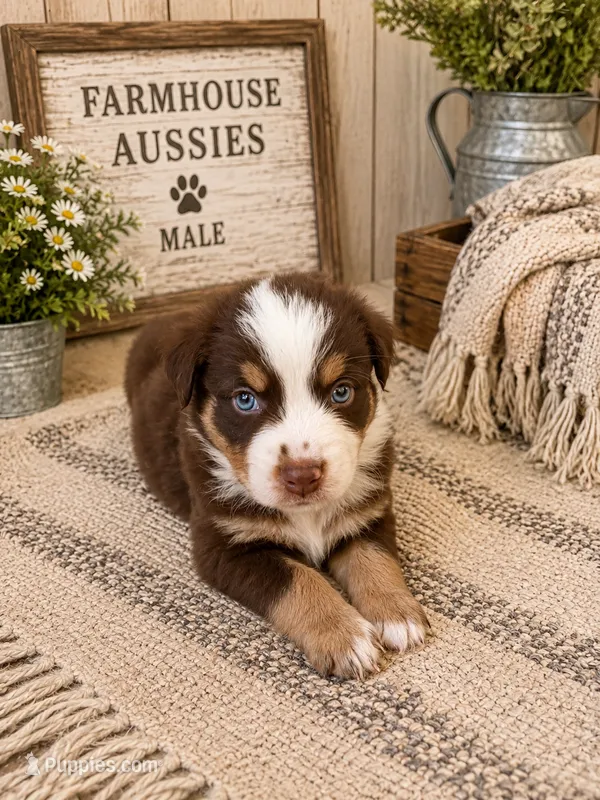 AKC Australian shepherd red tri male – Australian Shepherd puppy for sale in Modesto, CA