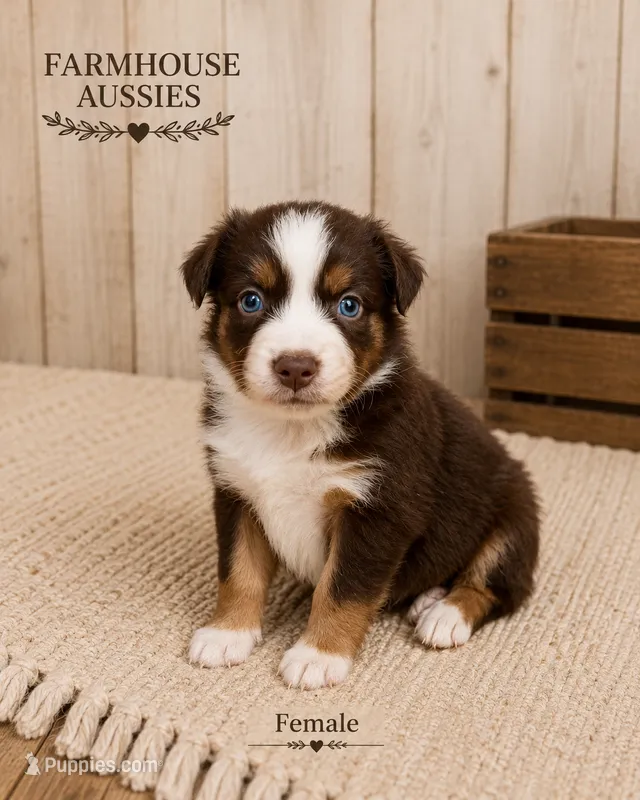Australian shepherd red tri female  – Australian Shepherd puppy for sale in Modesto, CA