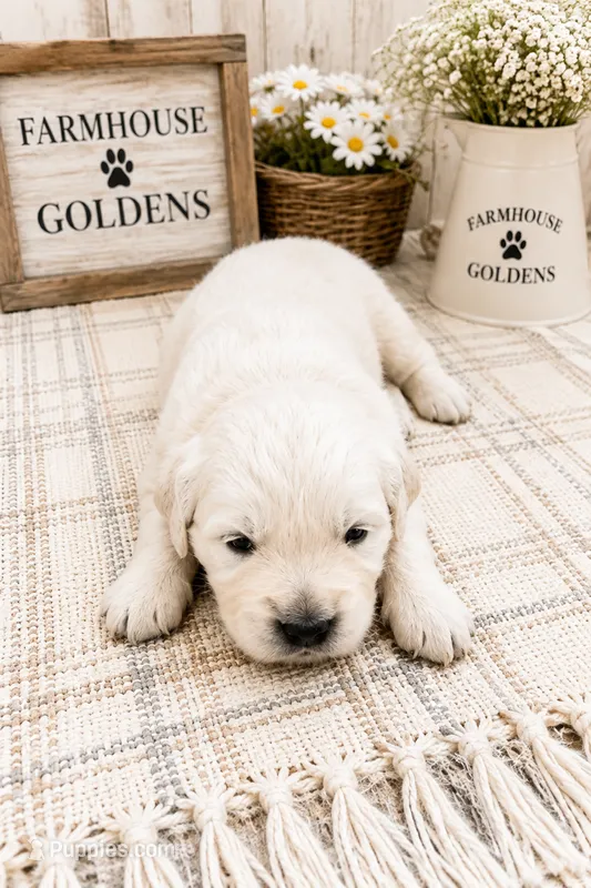 Golden Retriever English  Cream male puppy – Golden Retriever puppy for sale in Modesto, CA
