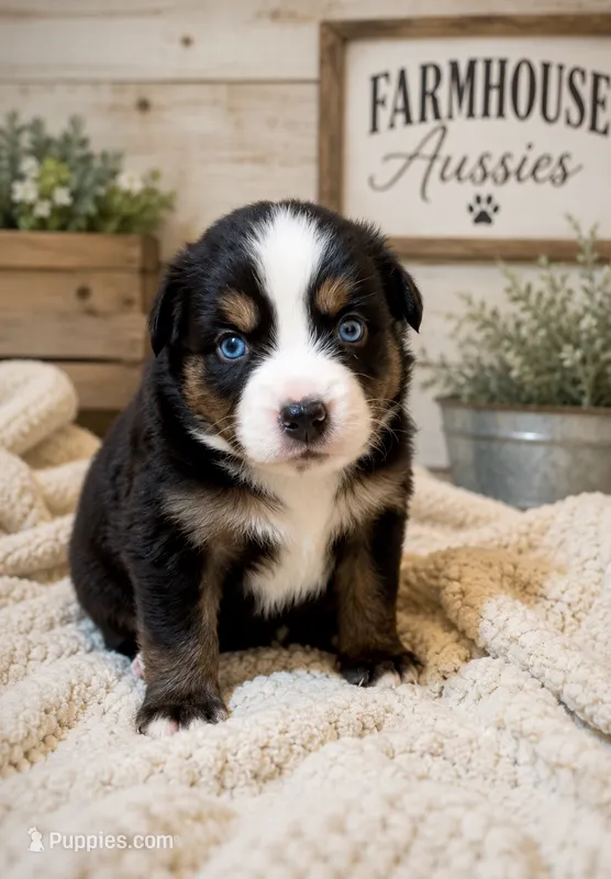 AKC Australian shepherd black tri male – Australian Shepherd puppy for sale in Modesto, CA