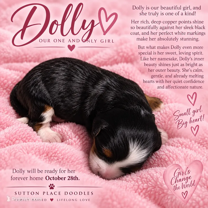 Dolly – Miniature Bernedoodle puppy for sale in Milton, FL