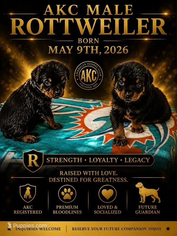 George  – Rottweiler puppy for sale in Sumter, SC