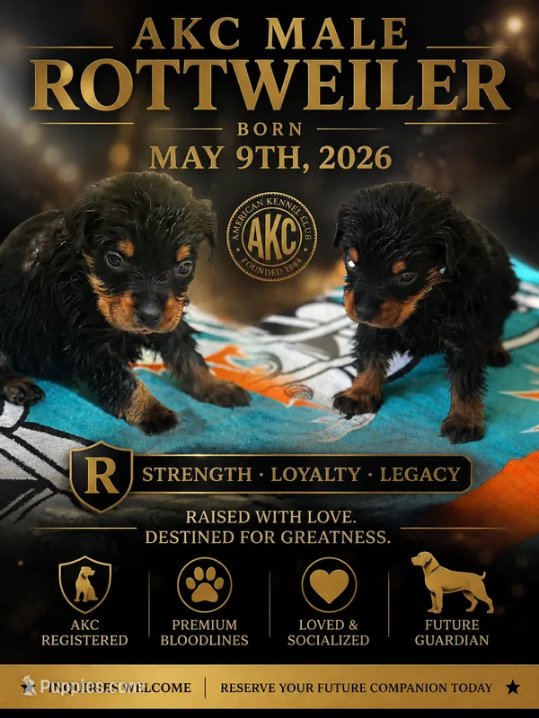 Sir Nate  – Rottweiler puppy for sale in Sumter, SC