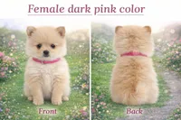 Dark  pink collar , a female Pomeranian for sale in Delphi, IN – Photo 3 of 3