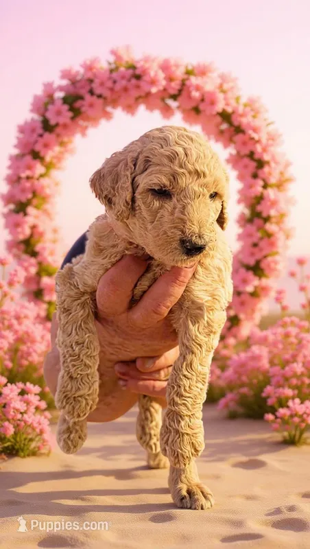 Dark pink collar girl – Goldendoodle, Miniature Goldendoodle puppy for sale in Battle Ground, WA