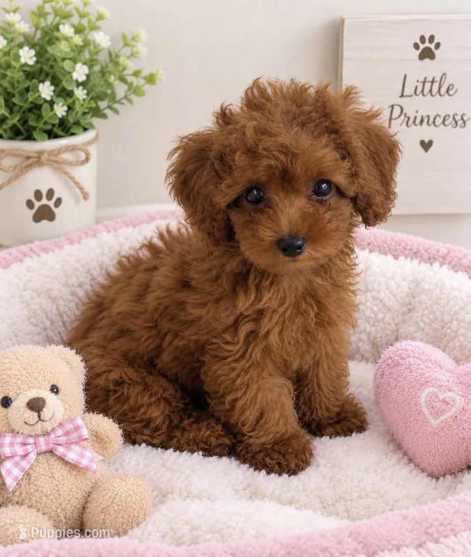 Red female toy poodle  – Poodle - Toy  puppy for sale in Lehigh Acres, FL