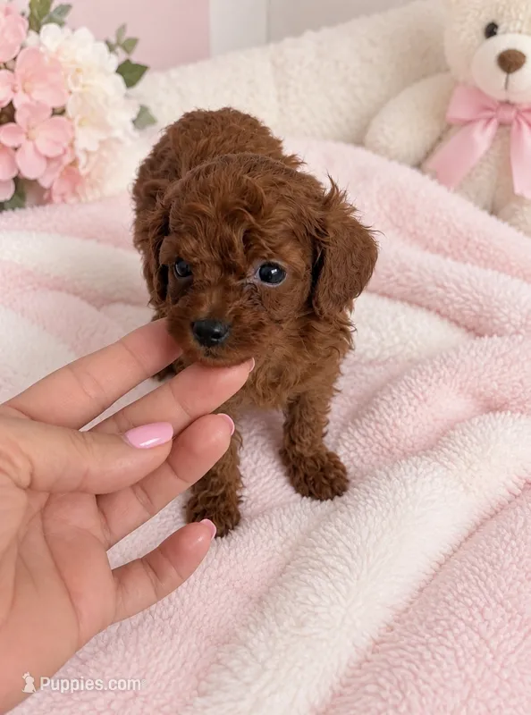 Red female toy poodle  – Poodle - Toy  puppy for sale in Lehigh Acres, FL