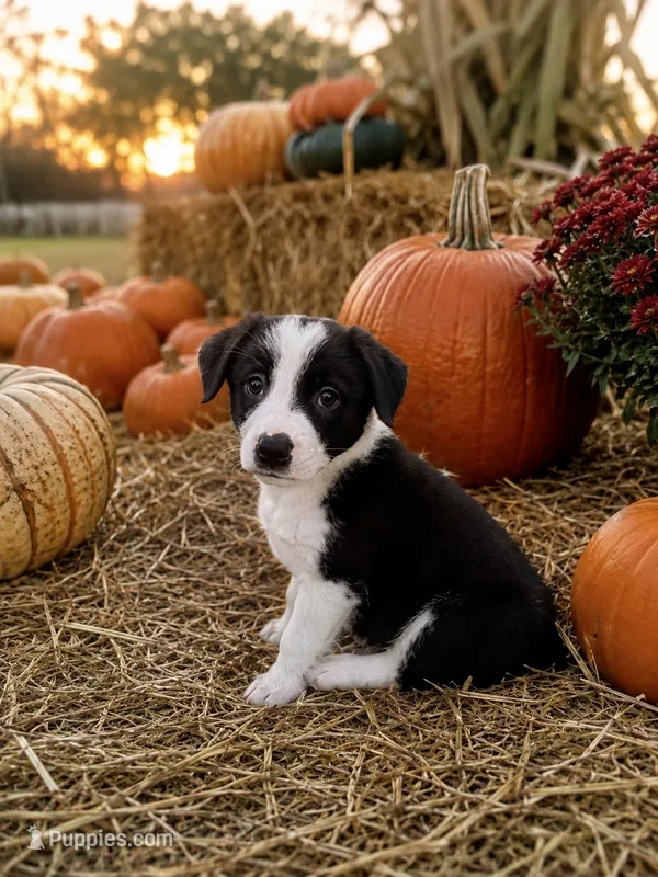 Black and white  – Border Collie puppy for sale in Lake Charles, LA