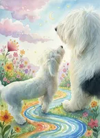 Diva,blue eye,extremely smart,pls text me!!pls read ad profile!!, a female Old English Sheepdog and Sheepadoodle for sale in Apple Valley, CA – 3 of 10